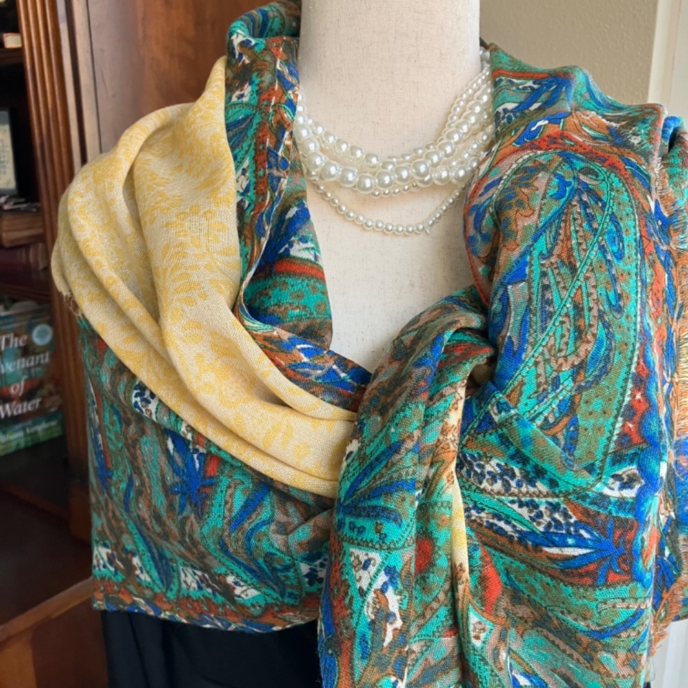 Lucky Brand Colorful Large Scarf/Shawl